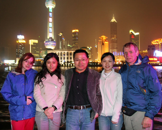 I'd been working with Lilian, Richard, and ??? from Guangzhou on a project at work lately.  When they heard I was bringing my family to Shanghai for a personal vacation they flew up and took us to din
